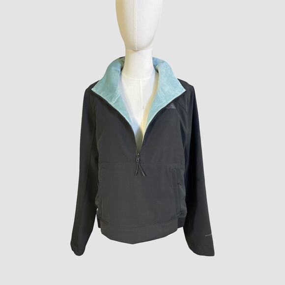 The North Face Women’s WindWall Reversible Pullover Jacket Size L Black/Blue - Picture 11 of 13